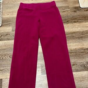 Land’s End Women’s Starfish Mid-Rise Straight Leg Pants Size Medium Fuchsia